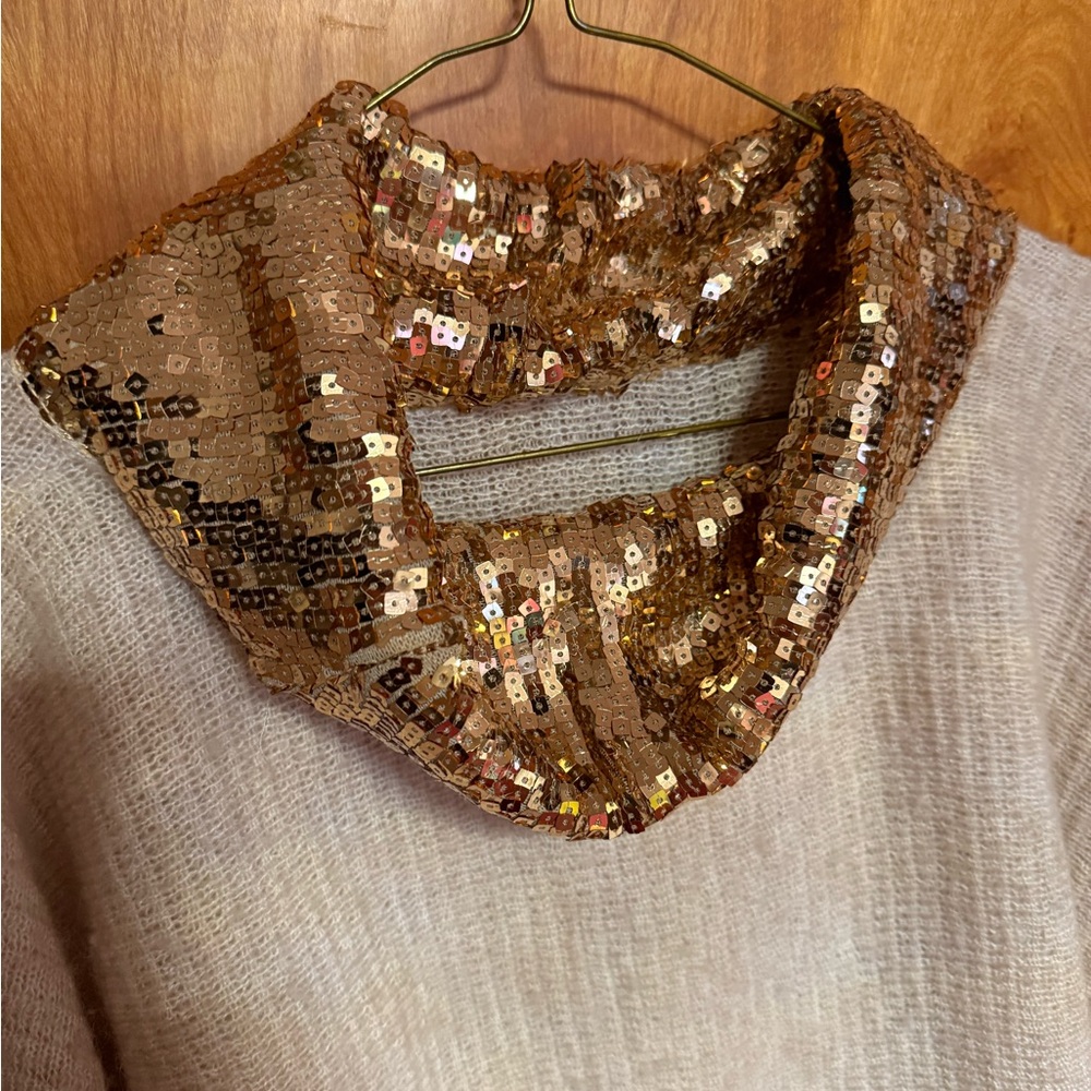 Charlotte Russe Gold Sequin Sweater